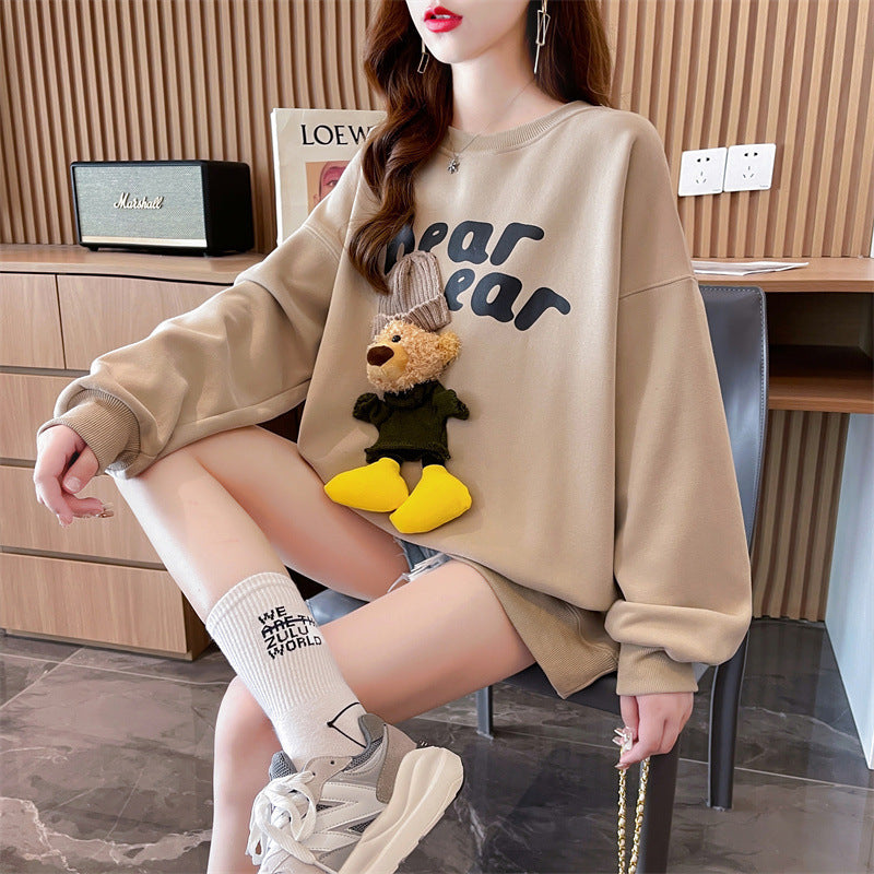 【tops】3色ゆったり厚手パーカーF8261