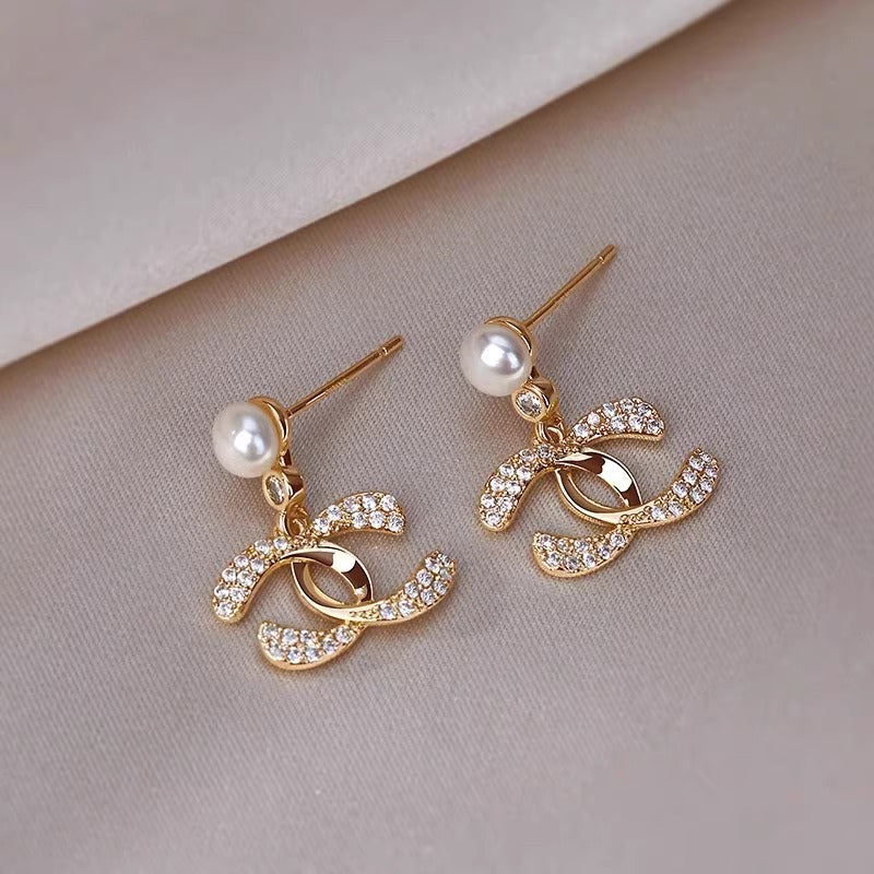 【小物】ビーズピアスアクセサリーF8094