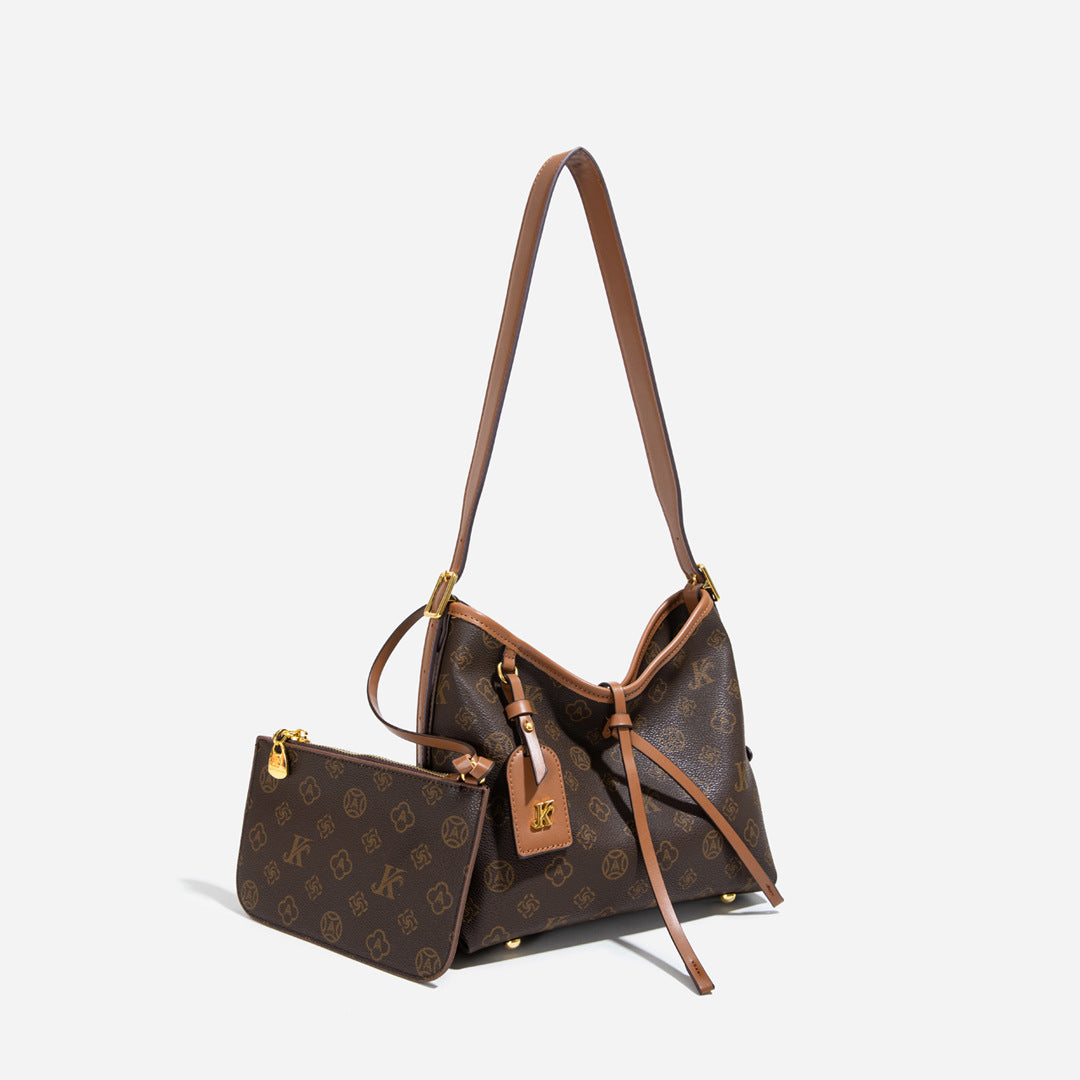 【小物】2色大容量ショルダーバッグF8152