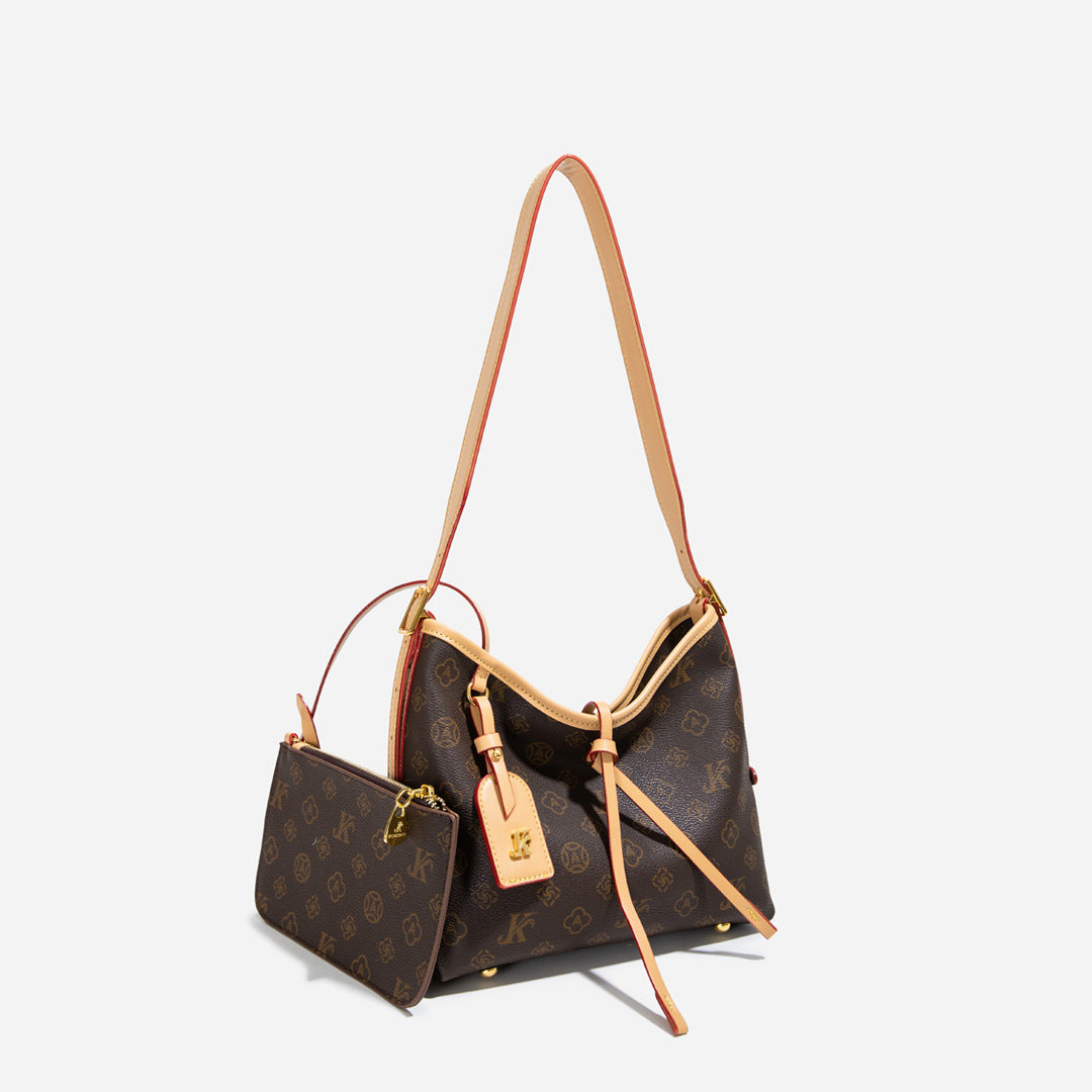 【小物】2色大容量ショルダーバッグF8152