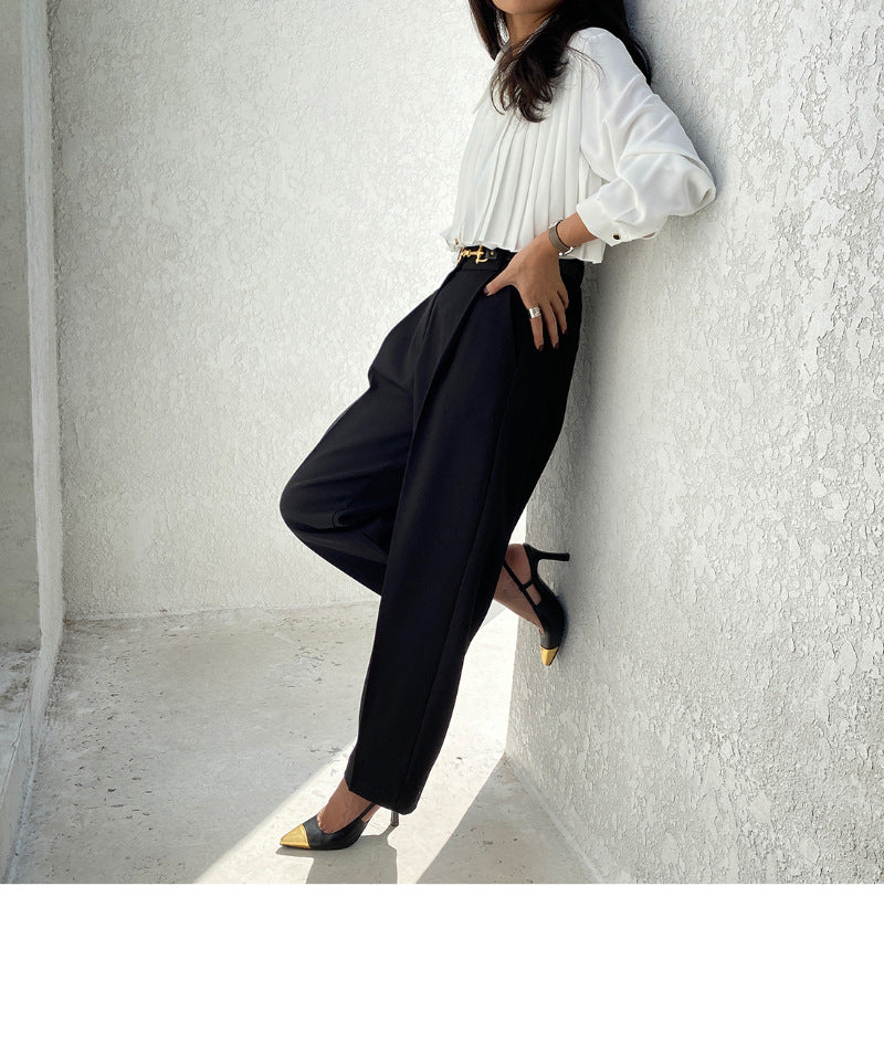 【tops】ラペルギャザーブラウスF8375