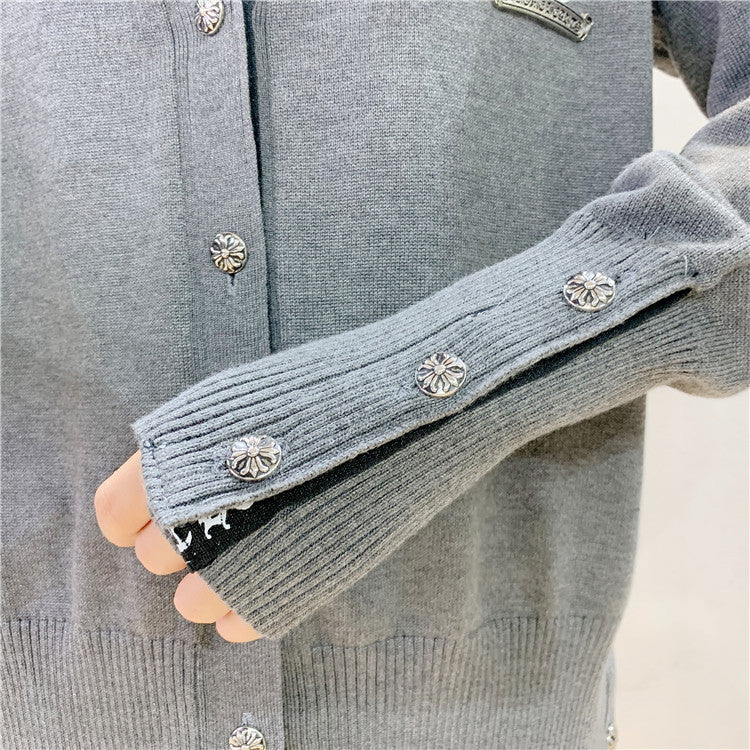 【outer】3色VネックニットカーディガンG23451