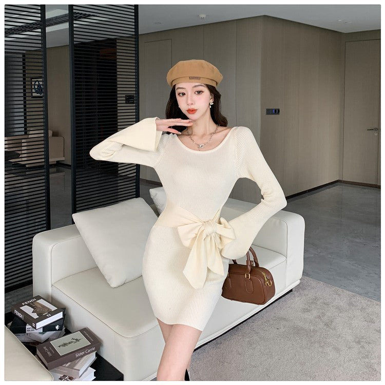 【dress】フレアスリーブ秋冬タイトワンピースG24377