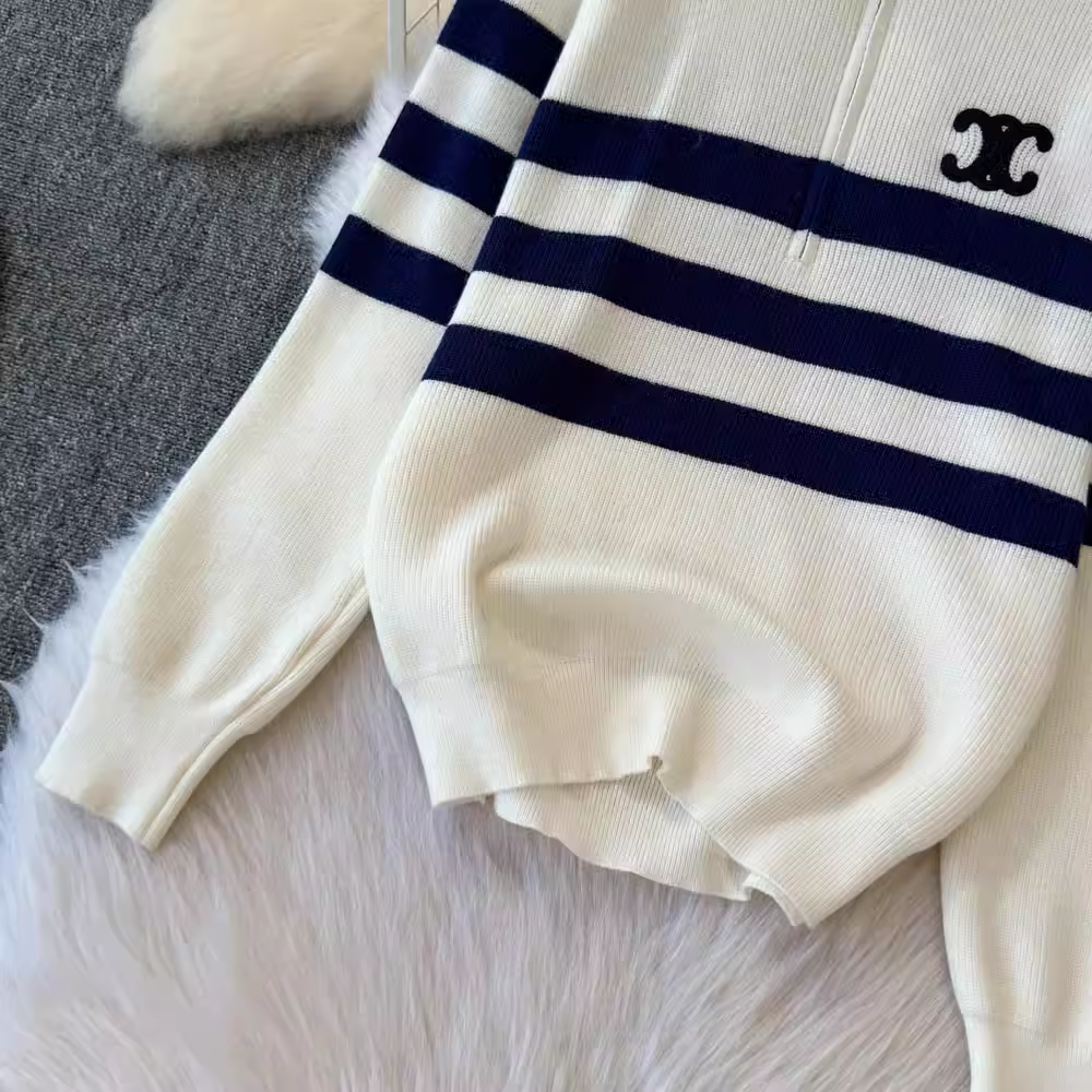 【set】ジップアップハイネックセーター K0131