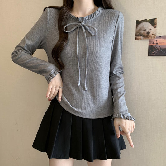【tops】リボン長袖TシャツG23164