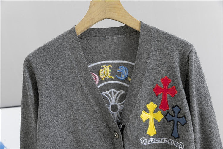 【outer】VネックニットカーディガンG23455