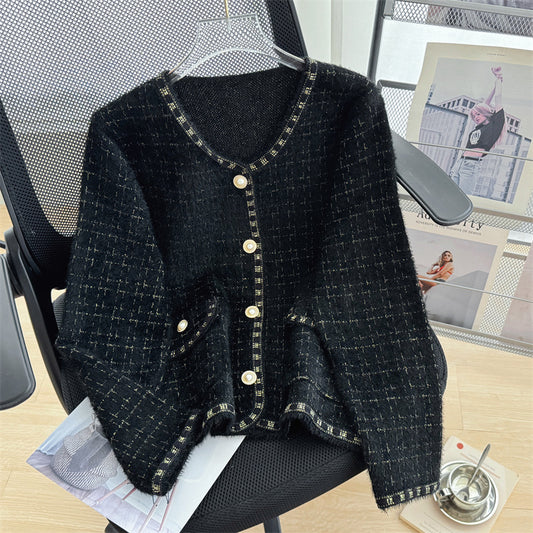 【outer】ラウンドネックニットカーディガンG23239