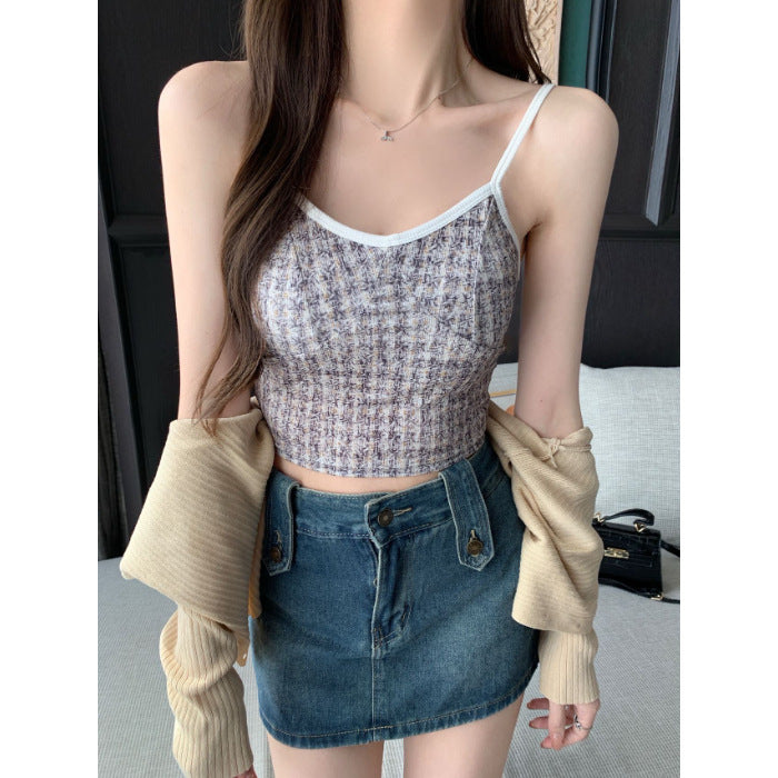 【tops】4色VネックタンクトップF7594