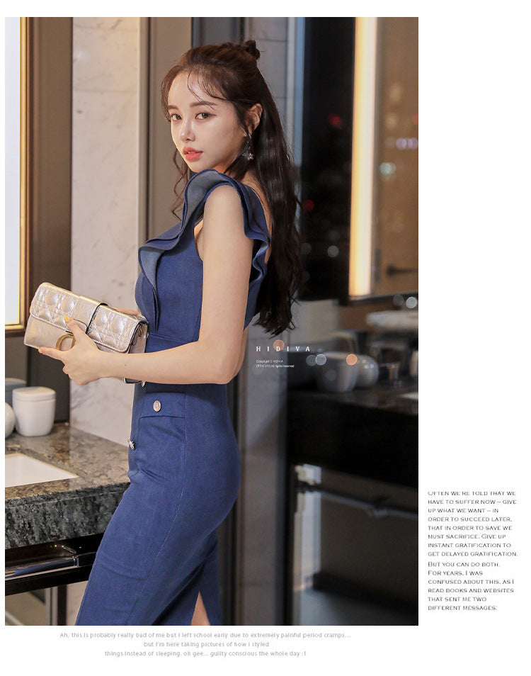 【dress】ノースリーブフリルフォーマルワンピースG21672