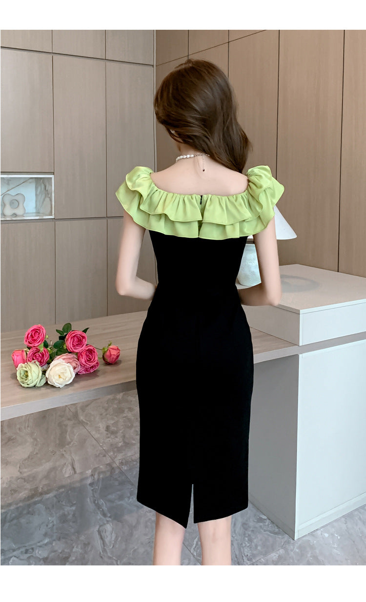 【dress】フリルオフショルダーデートワンピースG22543