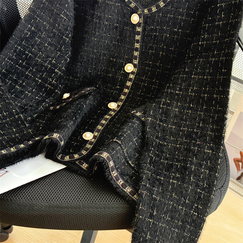 【outer】ラウンドネックニットカーディガンG23239