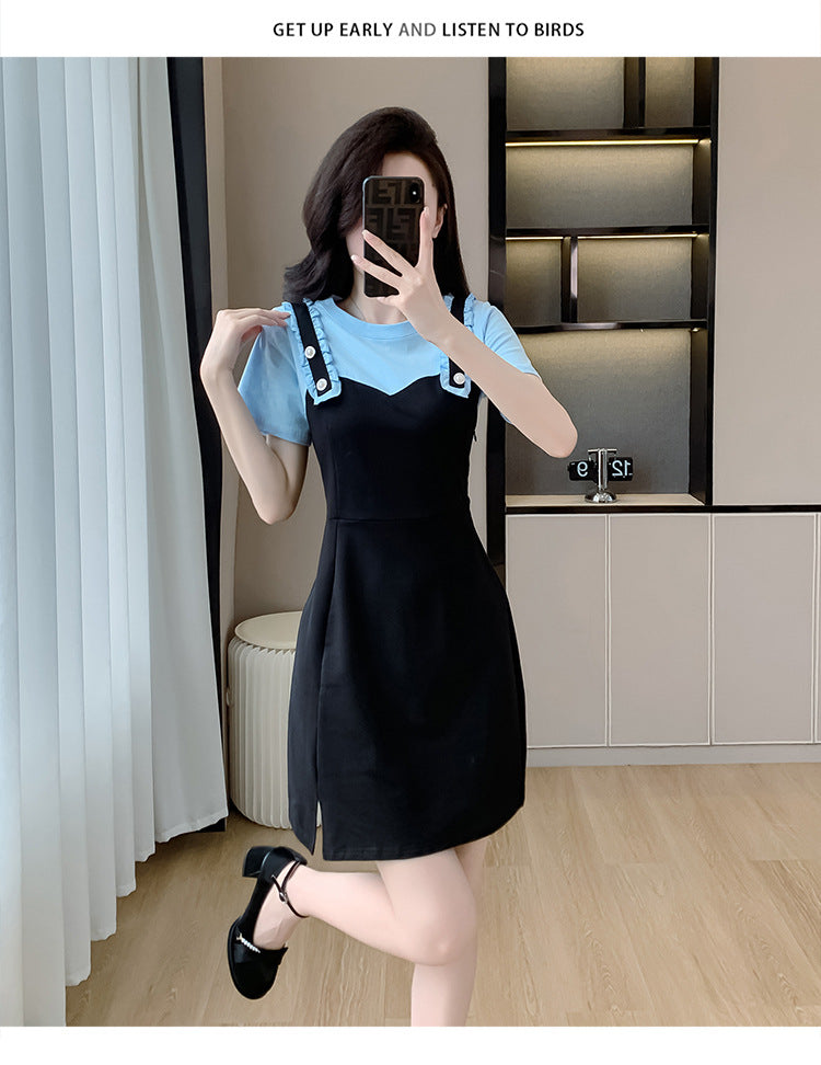 【dress】偽二つ切り替えカジュアルTシャツワンピースG21716