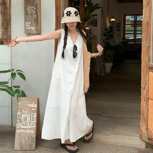 【dress】VネックノースリーブデートワンピースG22014