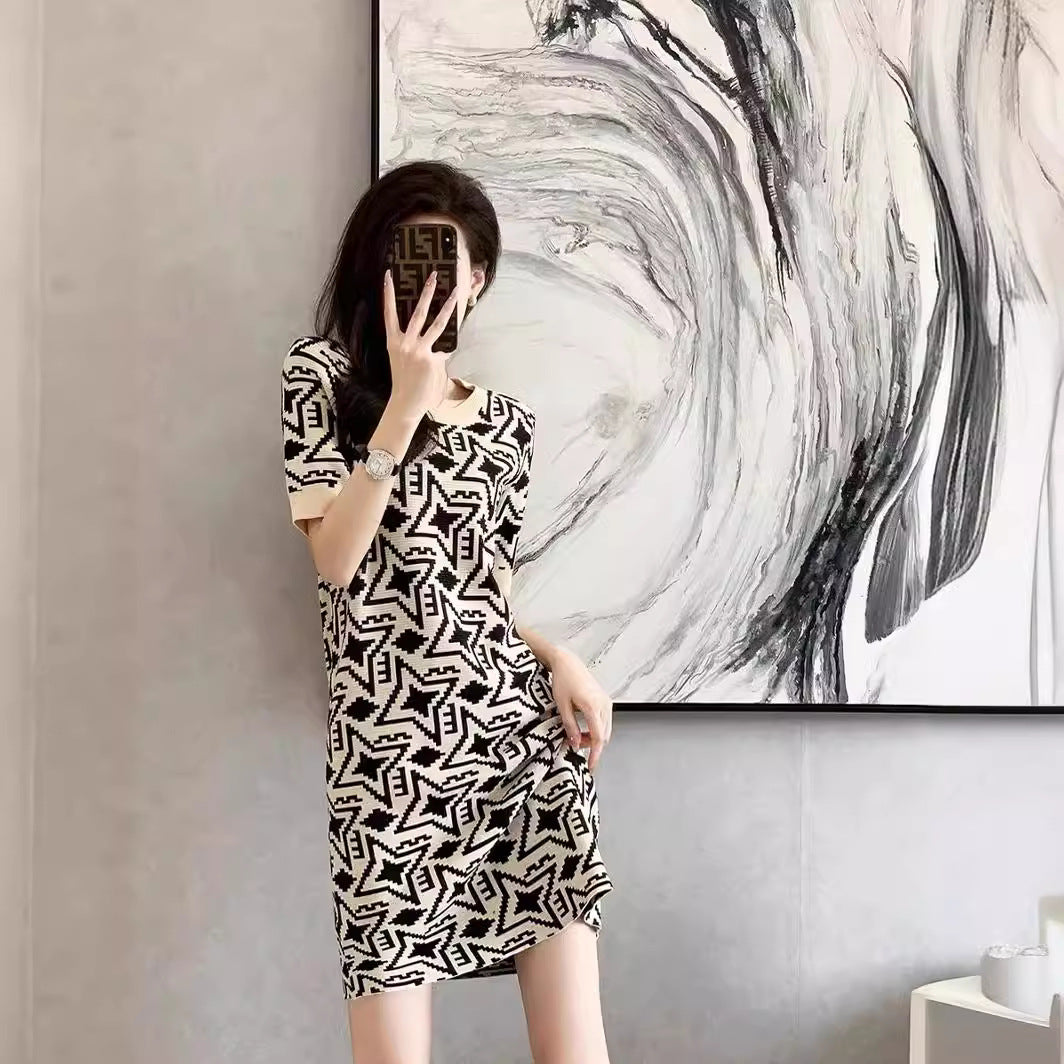 【dress】フランス風ニットワンピースG21665