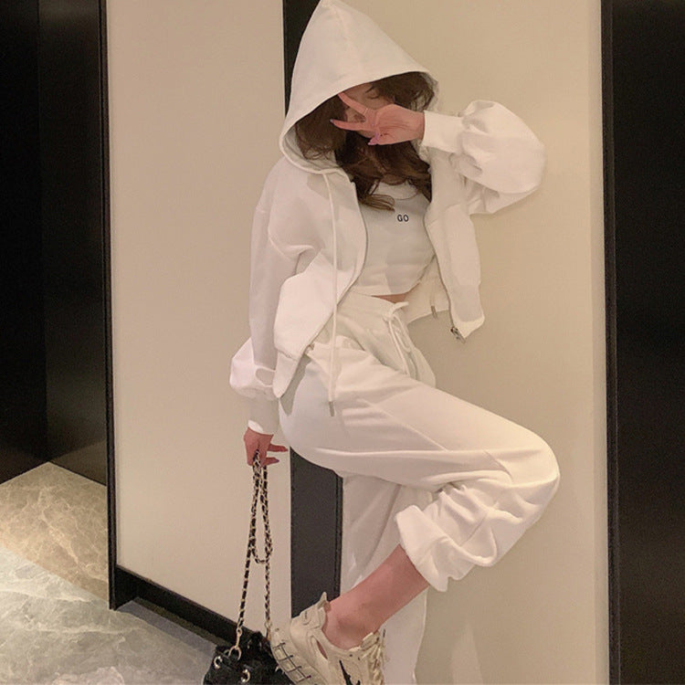 【set】カジュアルアウター+キャミソール+パンツ3点セットF8280