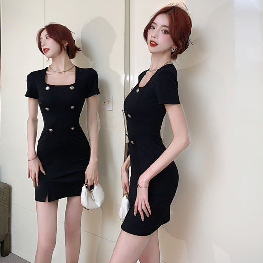 【dress】スクエアネックタイトデートワンピースG21891