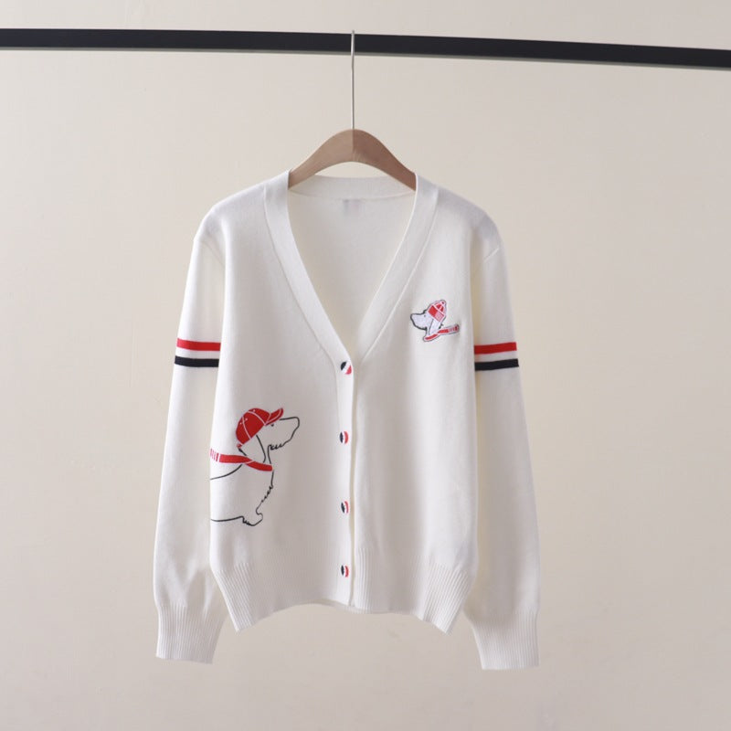 【outer】VネックニットカーディガンG23538