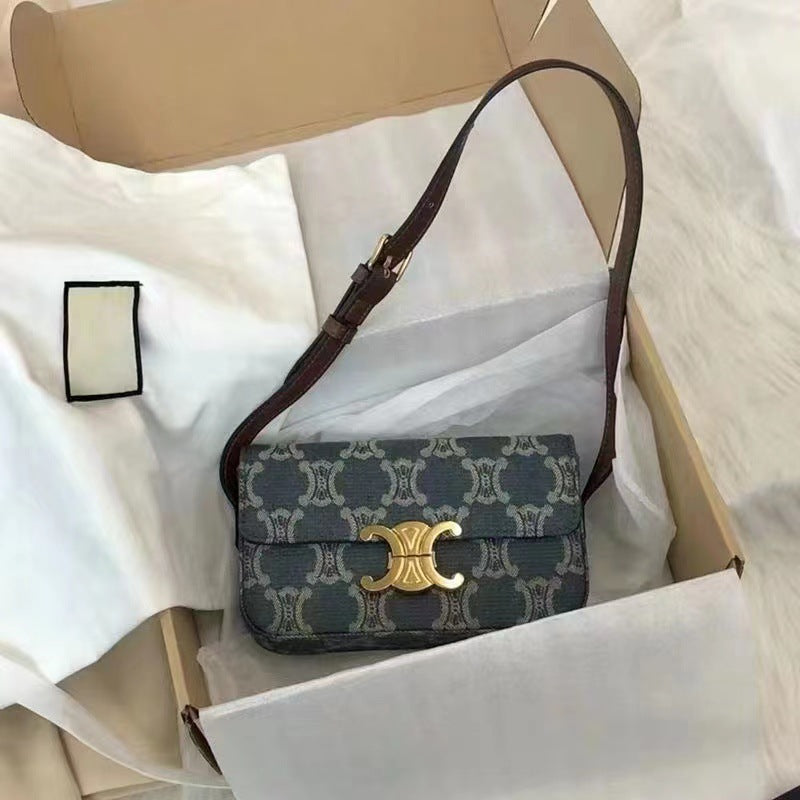 【小物】配色ハンドバッグF8079