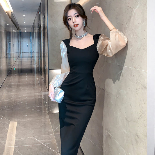 【dress】体型カバータイトデートワンピースG23662