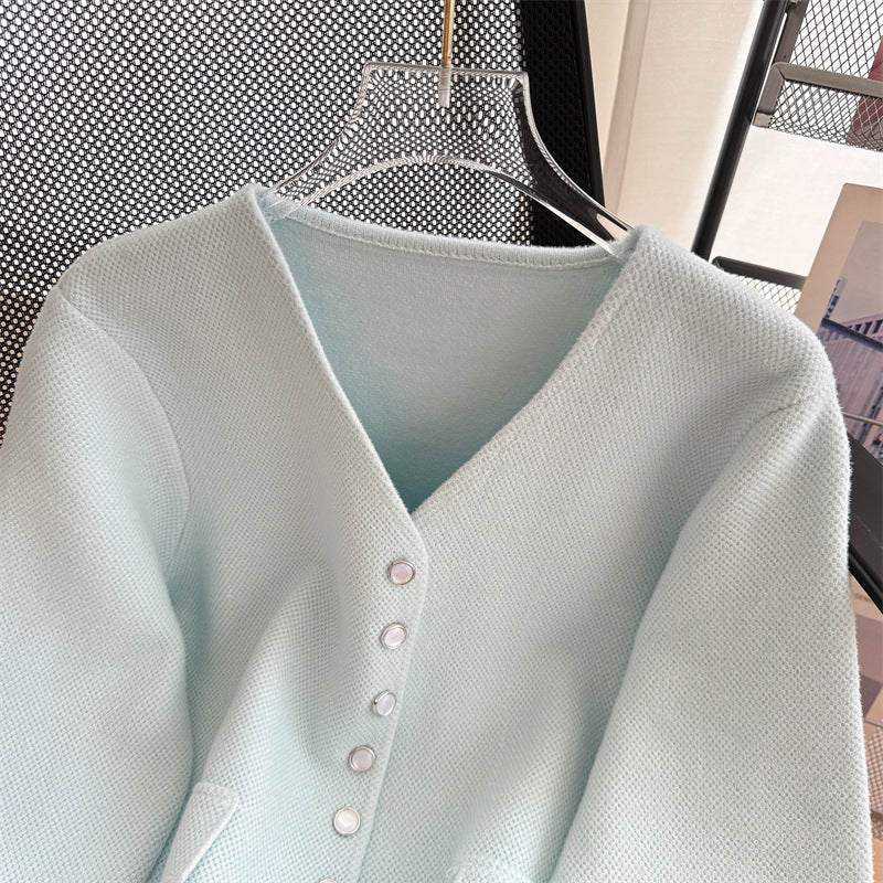 【outer】VネックニットカーディガンG23241