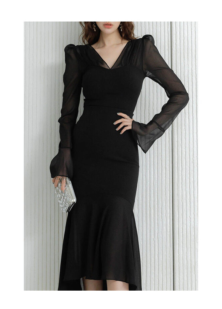 【dress】VネックフリルデートワンピースG22406