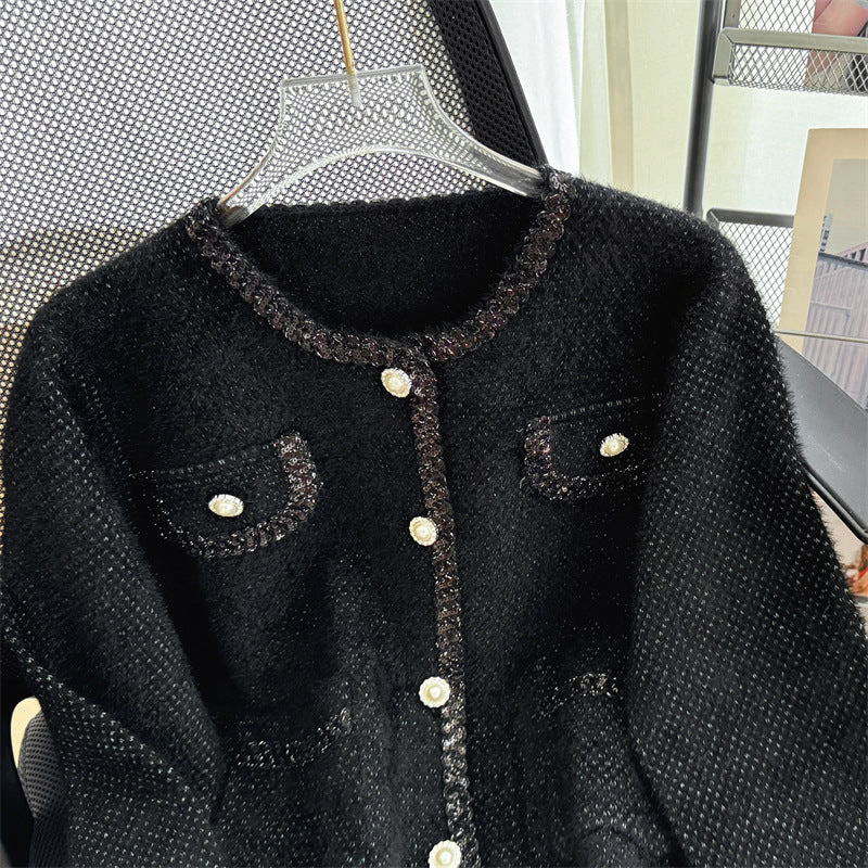 【outer】ラウンドネックニットカーディガンG23240