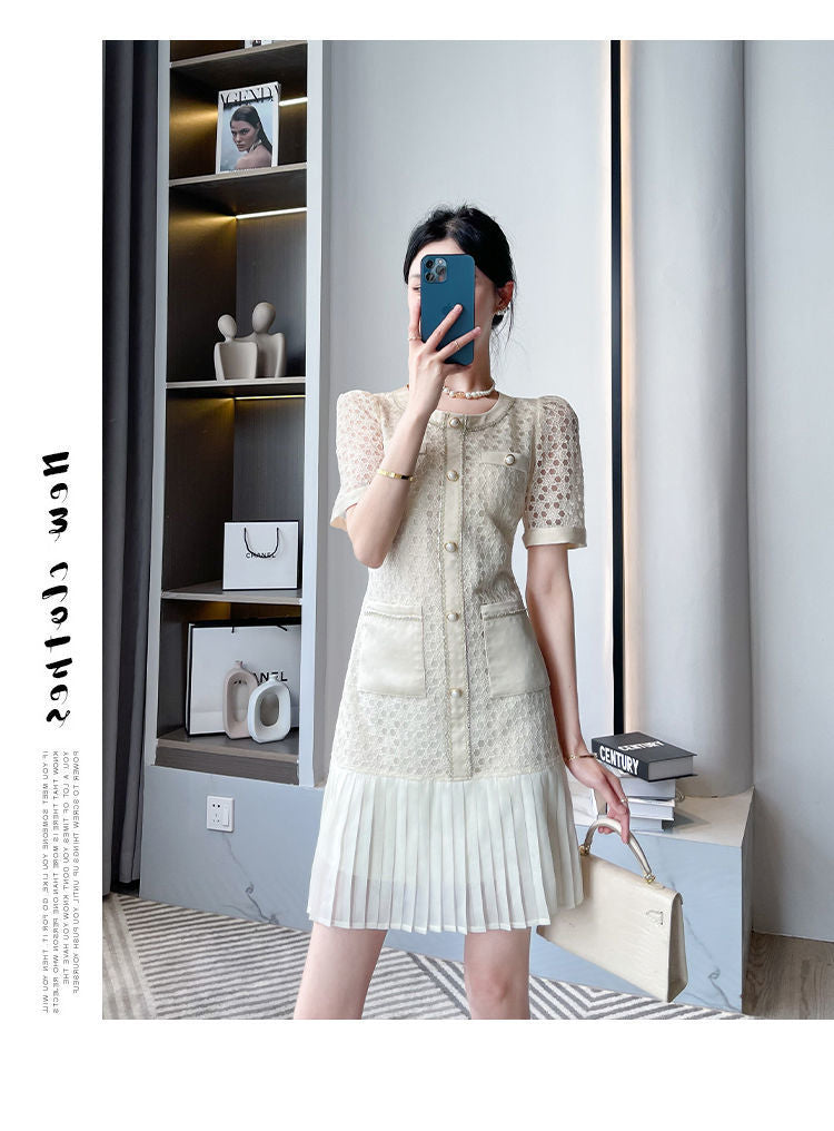 【dress】ファッションツイードデートワンピースG21693