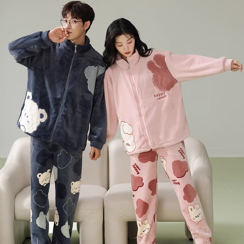 【ホーム・生活】カップルパジャマ上下セットルームウェアF8426