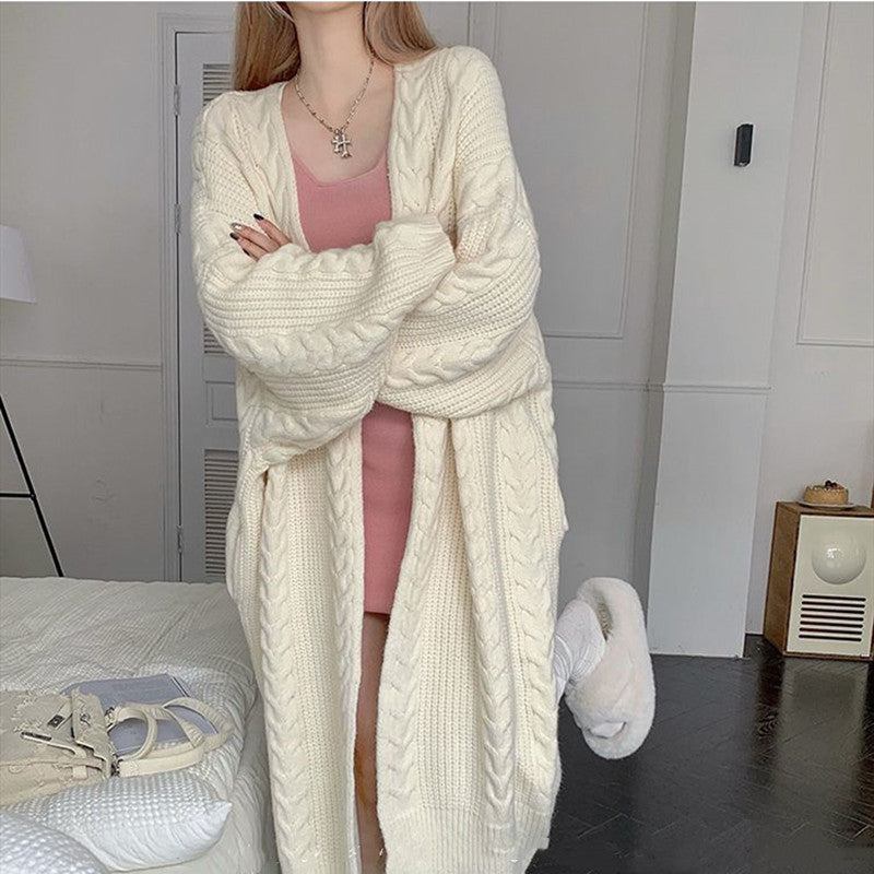 【outer】長袖ロング丈ニットカーディガンF8347