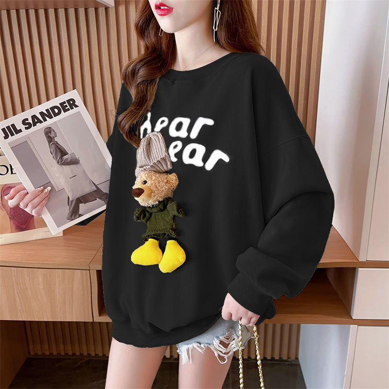 【tops】3色ゆったり厚手パーカーF8261