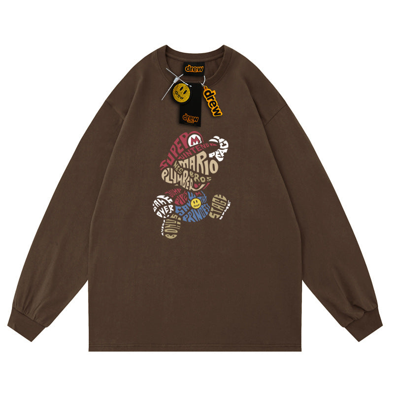 【カップルルック】キャラクター長袖ペアルックパーカーF8221