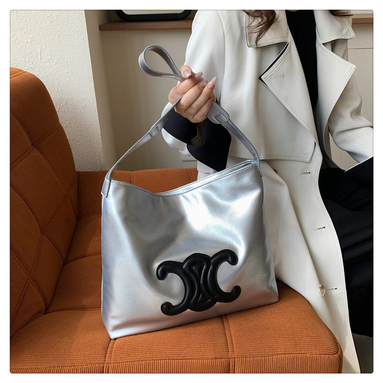 【小物】5色大容量ショルダーバッグF8177