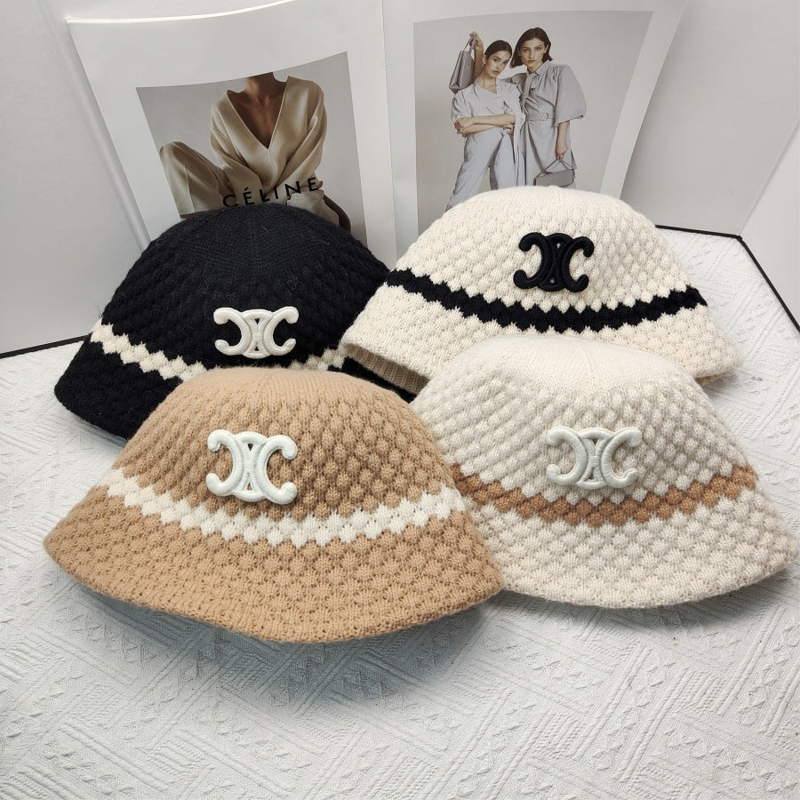 【小物】4色ニットサファリハットF8387