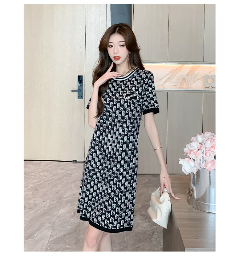 【dress】ツイードニットワンピースG21663