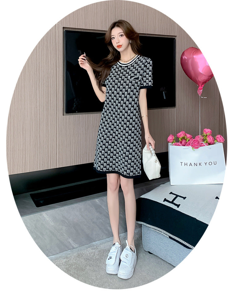 【dress】ツイードニットワンピースG21663