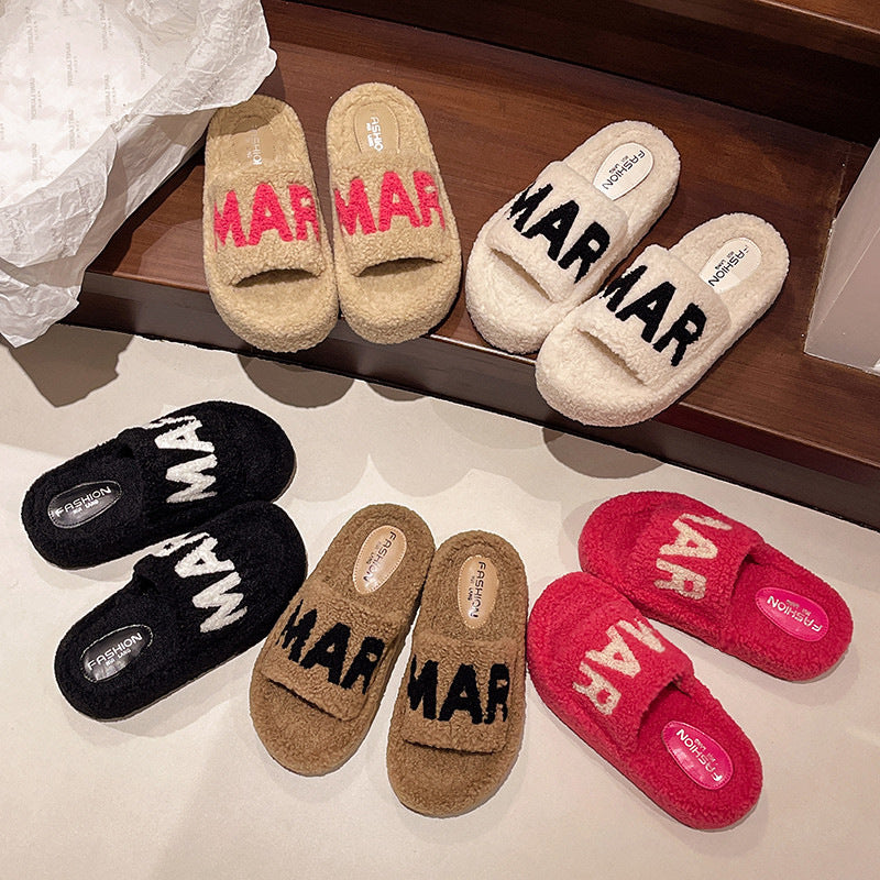 【shoes】5色厚底スリッパF8162