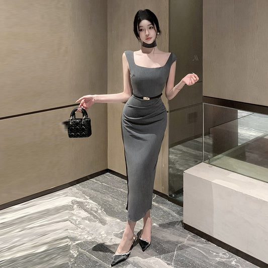 【dress】スリットタイトデートワンピースG22116