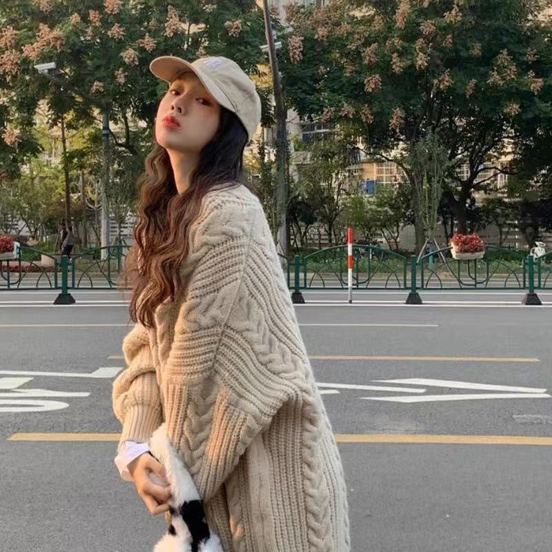 【outer】ゆったりニットカーディガンF8335