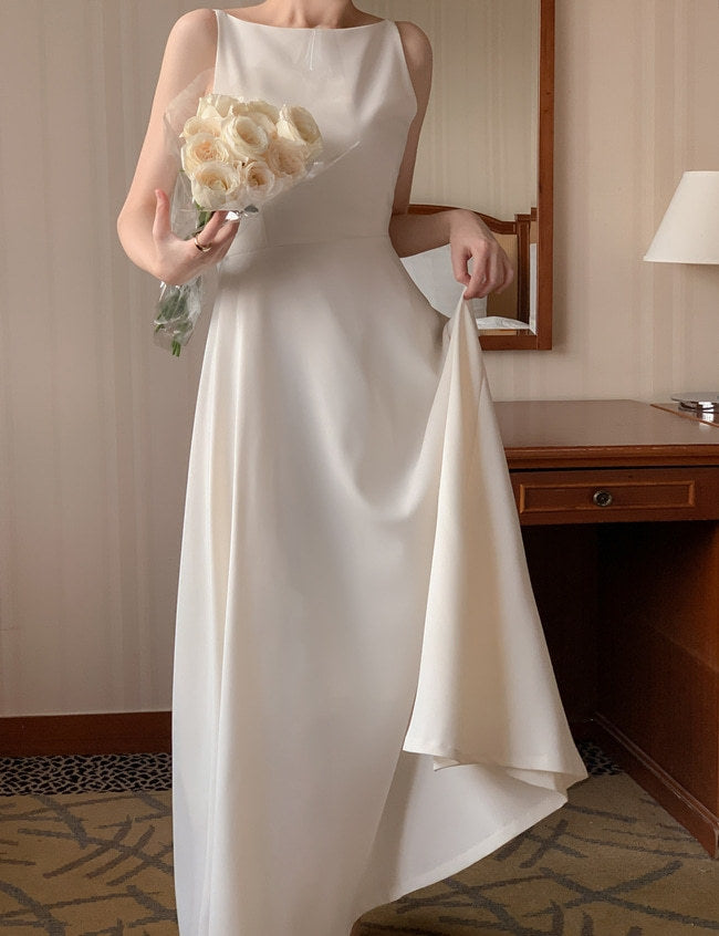 【dress】3色長袖ノースリーブワンピースF7908