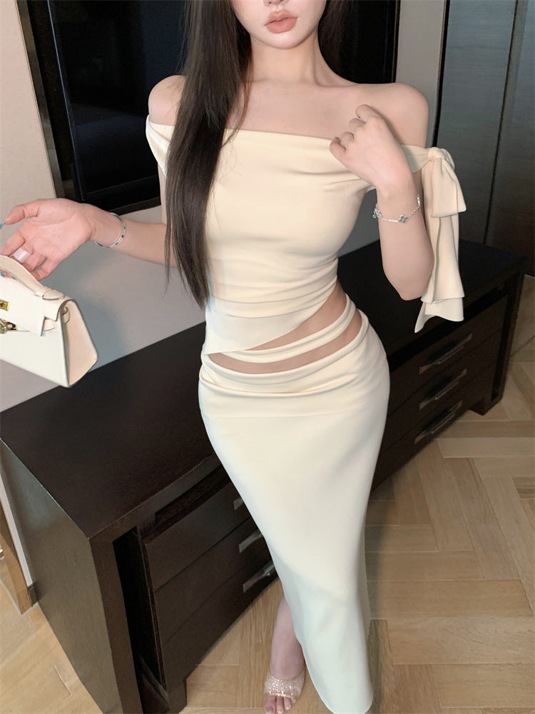 【set】オブリークネックトップス+スカート２点セットG22729