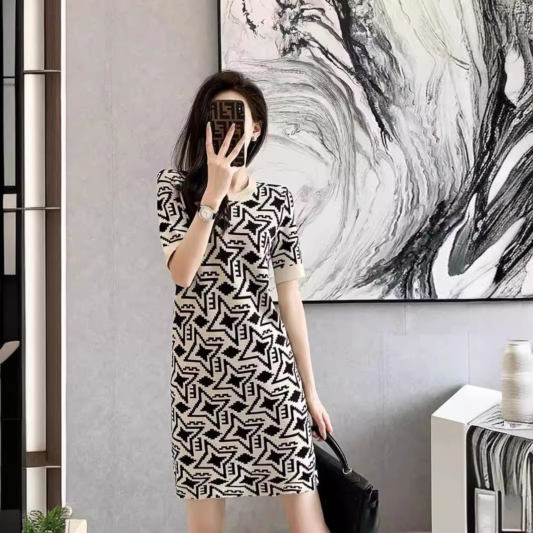 【dress】フランス風ニットワンピースG21665