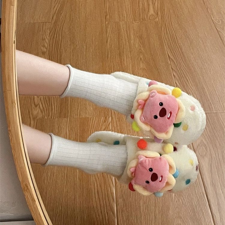 【shoes】可愛いふわふわファースリッパF8456