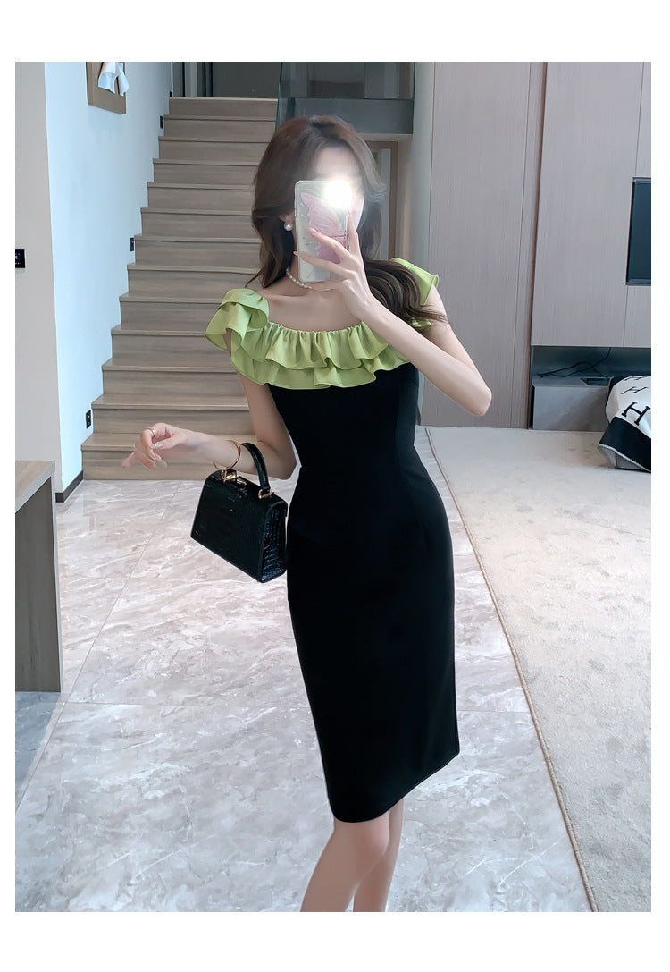 【dress】フリルオフショルダーデートワンピースG22543