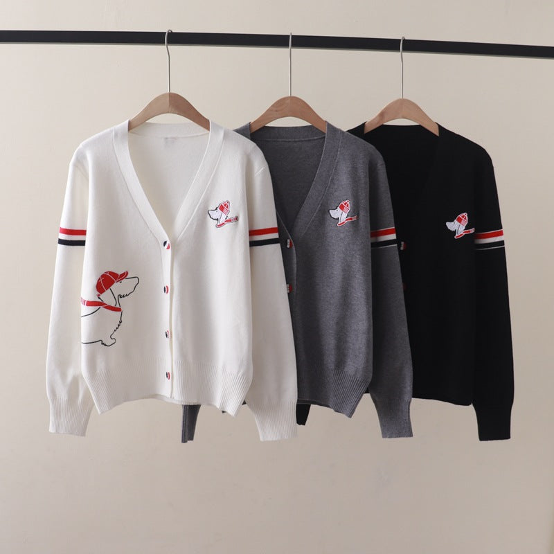 【outer】VネックニットカーディガンG23538