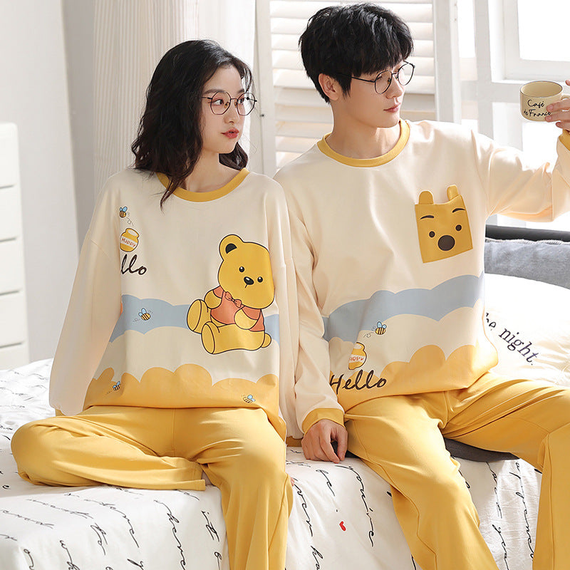 【ホーム・生活】カップルパジャマ上下セットルームウェアF8425