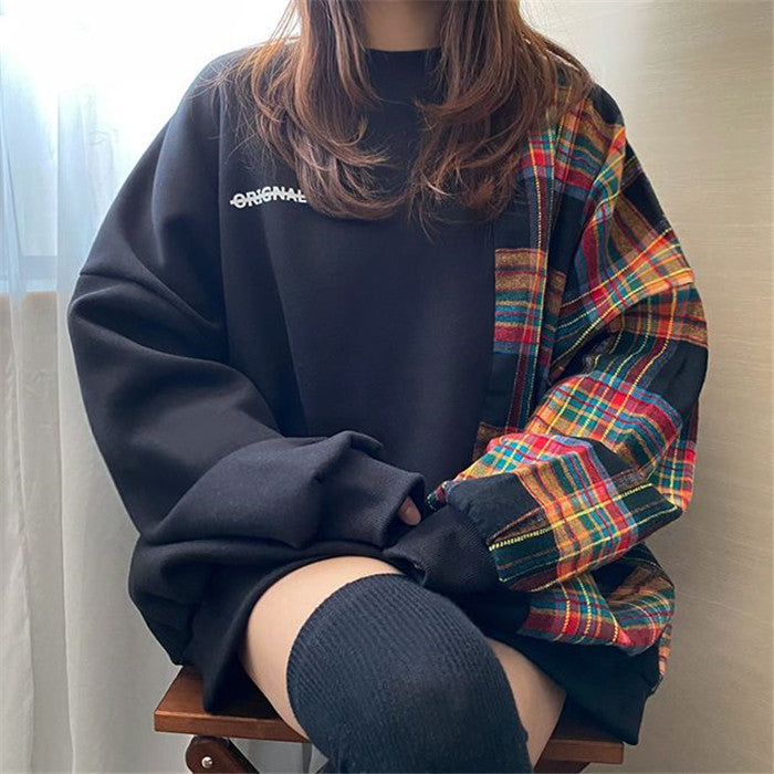 【tops】Vネック偽二つ切り替えパーカーF8374