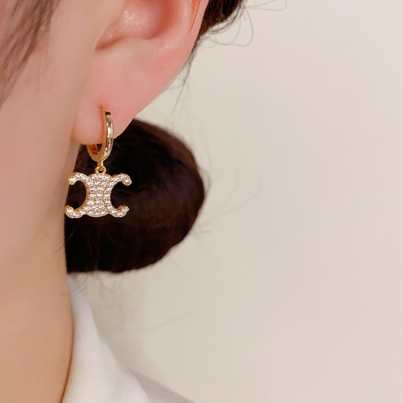 【小物】英字柄ピアスアクセサリーG21628