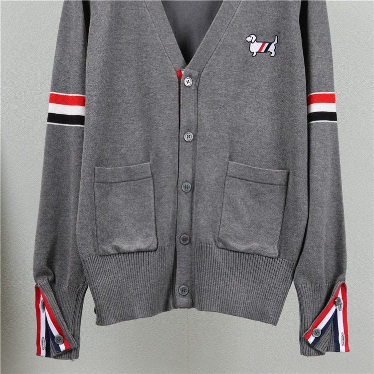 【outer】Vネック長袖ニットカーディガンG23453