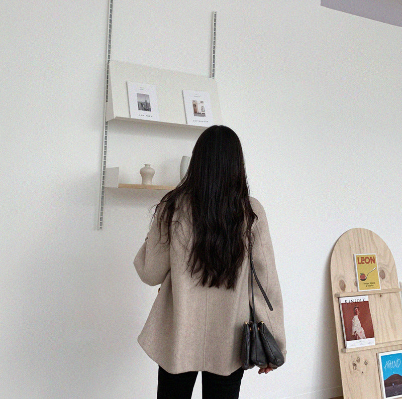 【outer】2色秋冬厚手アウターコートF8463