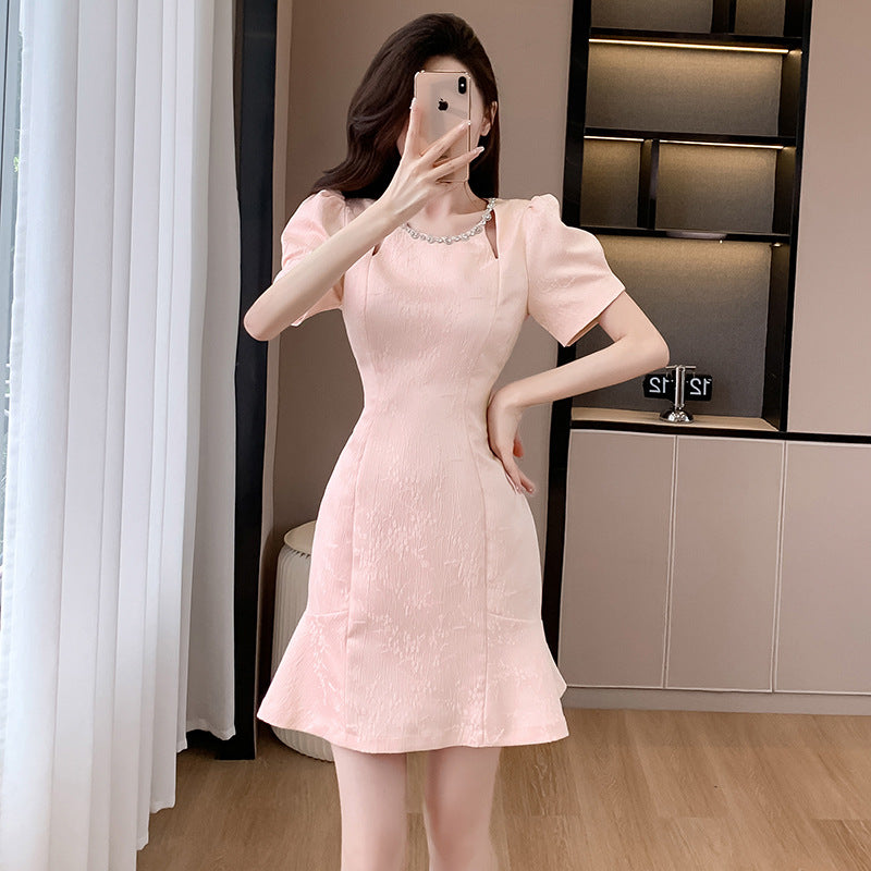 【dress】透かし彫りフリルデートワンピースG22114